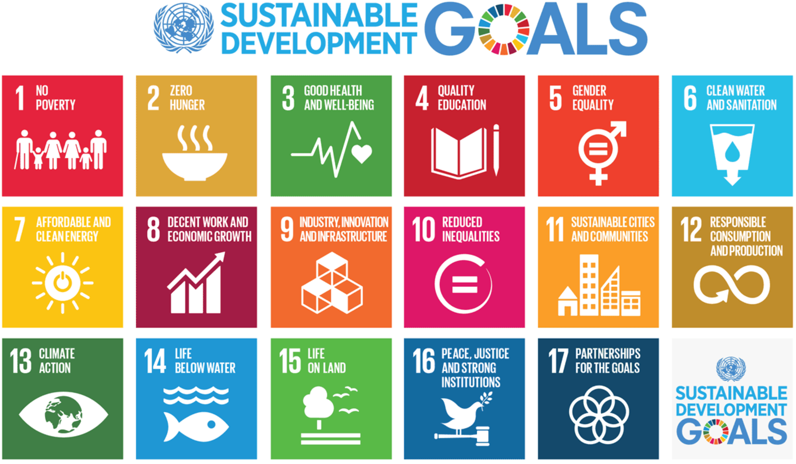 Sustainable Development Goals infographic from the UN